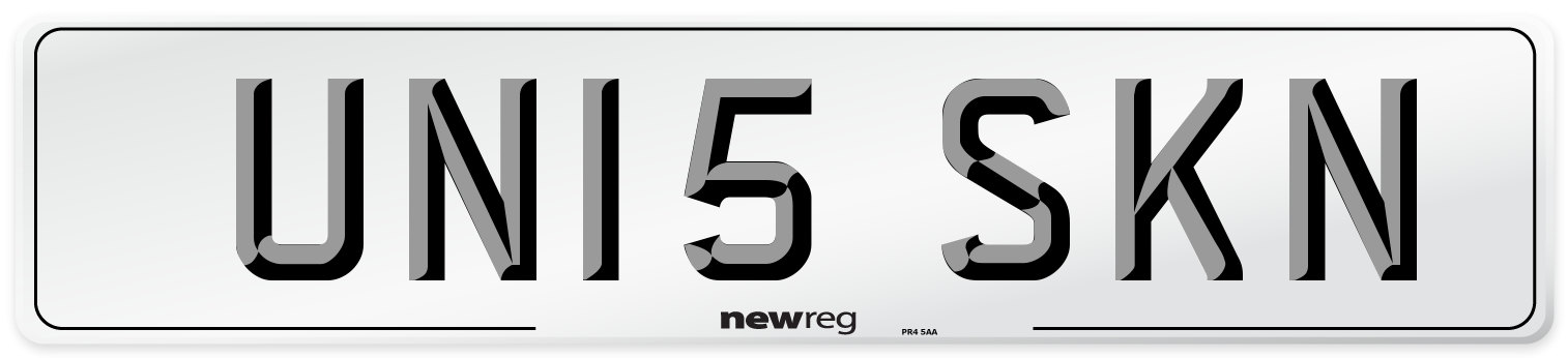 UN15 SKN Number Plate from New Reg